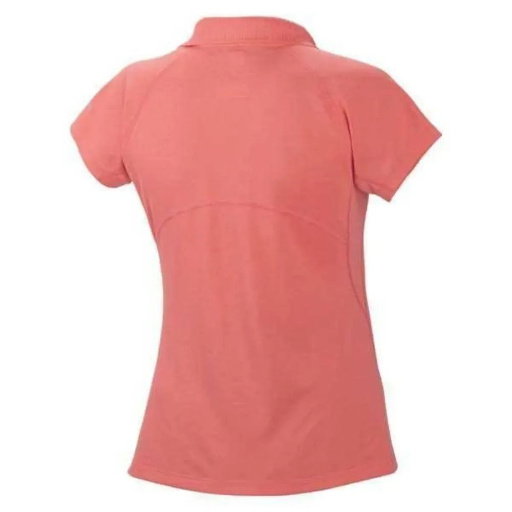 🐞Columbia Pink Omni-Freeze Collared Vneck Short Sleeve Top Medium